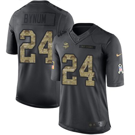 vikings #24 camryn bynum black men's stitched nfl limited 2024 salute to service wholesale jersey