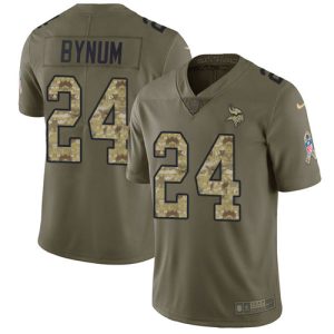 Vikings #24 Camryn Bynum Olive/Camo Men's Stitched NFL Limited 2024 Salute To Service Jersey