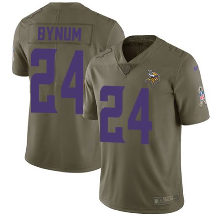 Vikings #24 Camryn Bynum Olive Men's Stitched NFL Limited 2024 Salute To Service Jersey