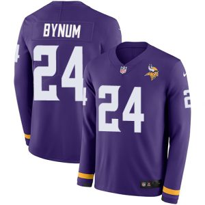 Vikings #24 Camryn Bynum Purple Team Color Men's Stitched NFL Limited Therma Long Sleeve Jersey