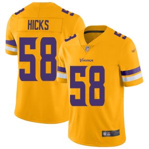 cheap Vikings #58 Jordan Hicks Gold Men's Stitched NFL Limited Inverted Legend Jersey