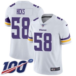 Vikings #58 Jordan Hicks White Men's Stitched NFL 100th Season Vapor Untouchable Limited Jersey