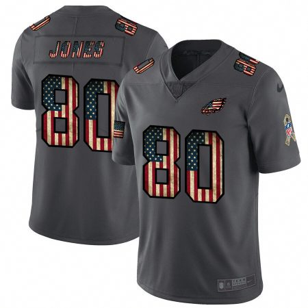 philadelphia eagles #80 julio jones 2024 salute to service retro usa flag limited nfl wholesale jersey