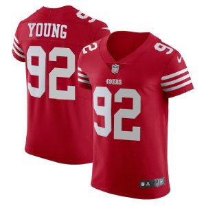 San Francisco 49ers #92 Chase Young Scarlet Men's 2023-24 Authentic Stitched NFL Vapor Untouchable Elite Jersey