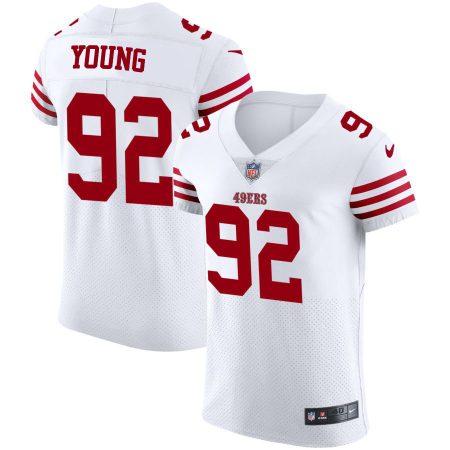 San Francisco 49ers #92 Chase Young White Men's 2023-24 Authentic Stitched NFL Vapor Untouchable Elite Jersey