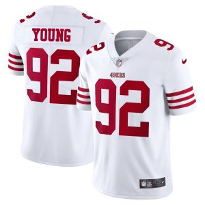 cheap San Francisco 49ers #92 Chase Young White Men's 2023-24 Limited Stitched NFL Vapor Untouchable Jersey