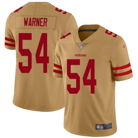 49ers #54 Fred Warner Gold Men's Stitched NFL Limited Inverted Legend Jersey