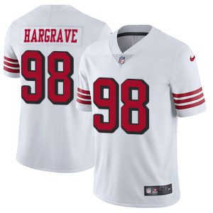 wholesale 49ers #98 Javon Hargrave White Rush Men's Stitched NFL Vapor Untouchable Limited Jersey