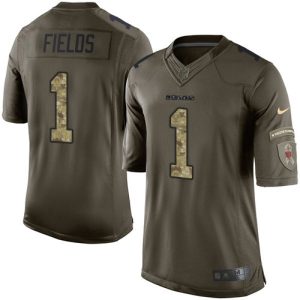 bears #1 justin fields green men's stitched nfl limited 2015 salute to service cheap jersey