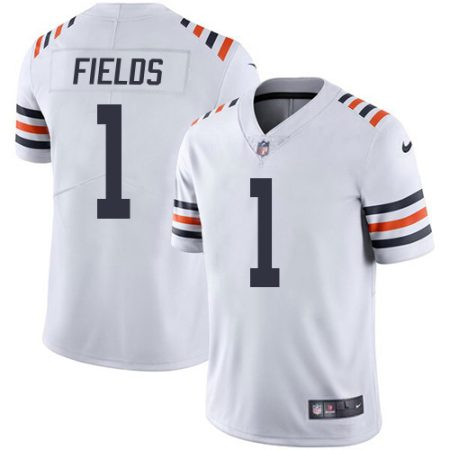 bears #1 justin fields white men's 2019 alternate classic stitched nfl vapor untouchable limited wholesale jersey