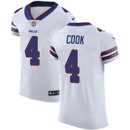 Bills #4 James Cook White Men's Stitched NFL New Elite Jersey