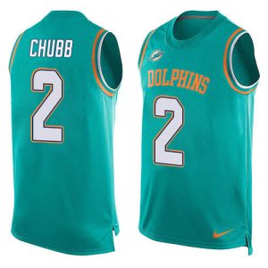 cheap Dolphins #2 Bradley Chubb Aqua Green Team Color Men's Stitched NFL Limited Tank Top Jersey