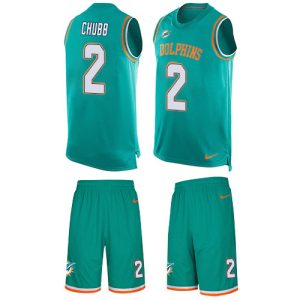 wholesale Dolphins #2 Bradley Chubb Aqua Green Team Color Men's Stitched NFL Limited Tank Top Suit Jersey