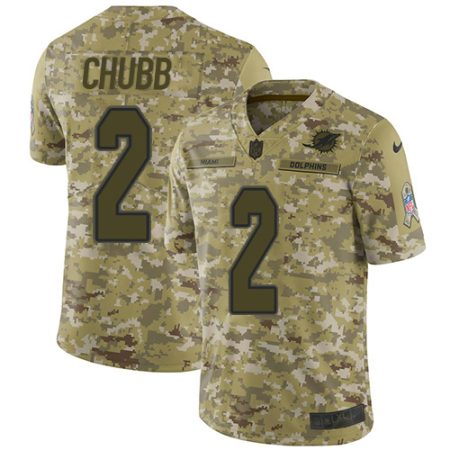 Dolphins #2 Bradley Chubb Camo Men's Stitched NFL Limited 2018 Salute To Service Jersey