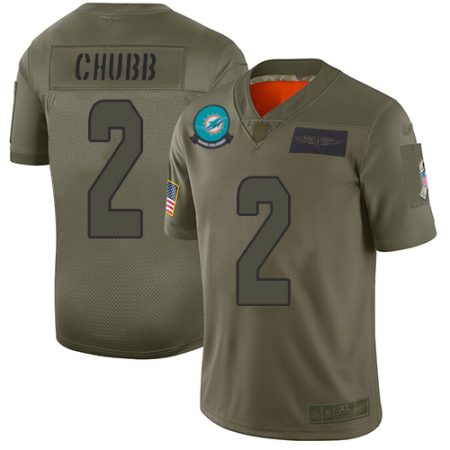 Dolphins #2 Bradley Chubb Camo Men's Stitched NFL Limited 2019 Salute To Service Jersey