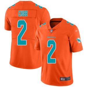 Dolphins #2 Bradley Chubb Orange Men's Stitched NFL Limited Inverted Legend Jersey