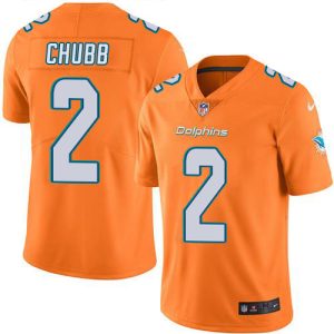 dolphins #2 bradley chubb orange men's stitched nfl limited rush wholesale jersey