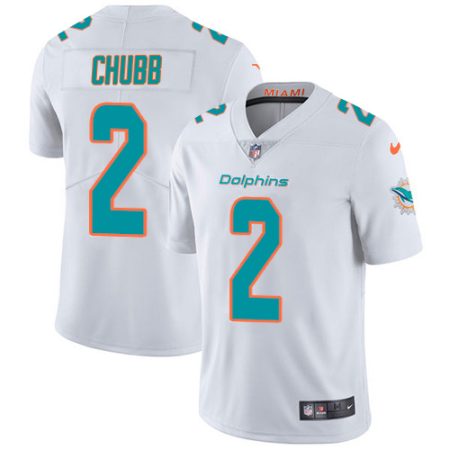 dolphins #2 bradley chubb white men's stitched nfl vapor untouchable limited wholesale jersey