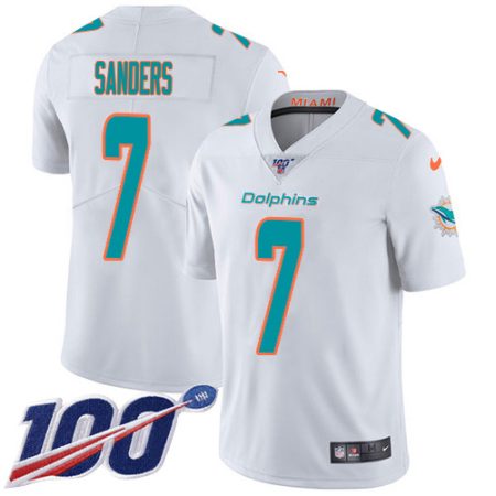 Dolphins #7 Jason Sanders White Men's Stitched NFL 100th Season Vapor Limited Jersey