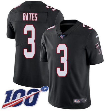 Falcons #3 Jessie Bates Black Alternate Men's Stitched NFL 100th Season Vapor Untouchable Limited Jersey