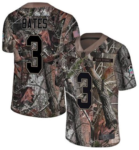 Falcons #3 Jessie Bates Camo Men's Stitched NFL Limited Rush Realtree Jersey