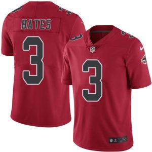 falcons #3 jessie bates red men's stitched nfl limited rush wholesale jersey