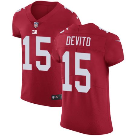 Giants #15 Tommy DeVito Red Alternate Men's Stitched NFL New Elite Jersey