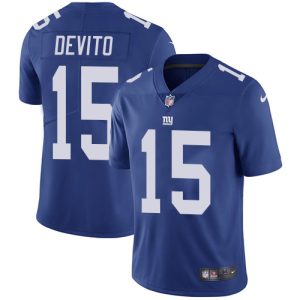 giants #15 tommy devito royal blue team color men's stitched nfl vapor untouchable limited wholesale jersey