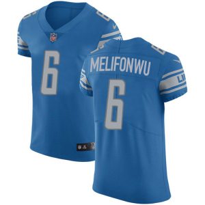 cheap Lions #6 Ifeatu Melifonwu Blue Team Color Men's Stitched NFL Vapor Untouchable Elite Jersey