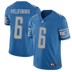 cheap Lions #6 Ifeatu Melifonwu Blue Team Color Men's Stitched NFL Vapor Untouchable Limited Jersey