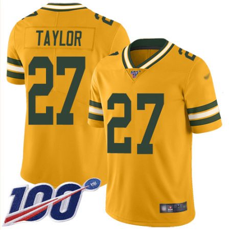 Packers #27 Patrick Taylor Gold Men's Stitched NFL Limited Inverted Legend 100th Season Jersey