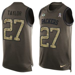 Packers #27 Patrick Taylor Green Men's Stitched NFL Limited Salute To Service Tank Top Jersey