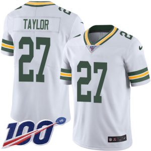 Packers #27 Patrick Taylor White Men's Stitched NFL 100th Season Vapor Untouchable Limited Jersey