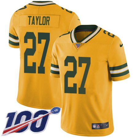 Packers #27 Patrick Taylor Yellow Men's Stitched NFL Limited Rush 100th Season Jersey