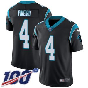 Panthers #4 Eddy Pineiro Black Team Color Men's Stitched NFL 100th Season Vapor Untouchable Limited Jersey