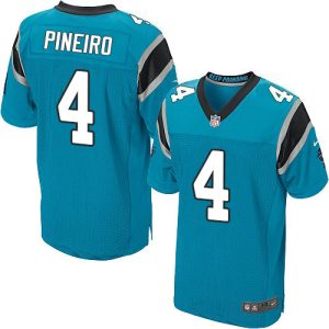 Panthers #4 Eddy Pineiro Blue Alternate Men's Stitched NFL New Elite Jersey