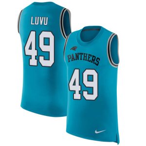 Panthers #49 Frankie Luvu Blue Alternate Men's Stitched NFL Limited Rush Tank Top Jersey