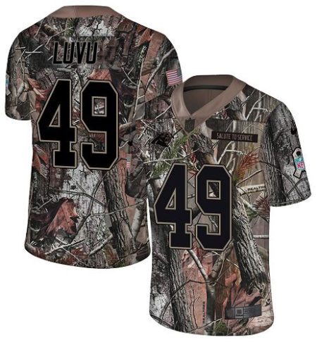 wholesale Panthers #49 Frankie Luvu Camo Men's Stitched NFL Limited Rush Realtree Jersey