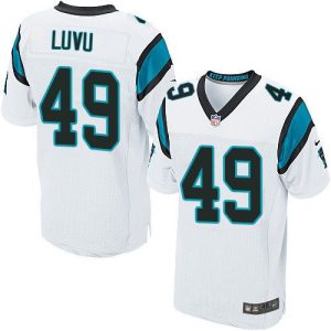 Panthers #49 Frankie Luvu White Men's Stitched NFL New Elite Jersey