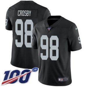 Raiders #98 Maxx Crosby Black Team Color Men's Stitched NFL 100th Season Vapor Untouchable Limited Jersey