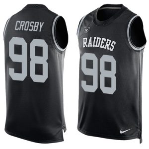 Raiders #98 Maxx Crosby Black Team Color Men's Stitched NFL Limited Tank Top Jersey