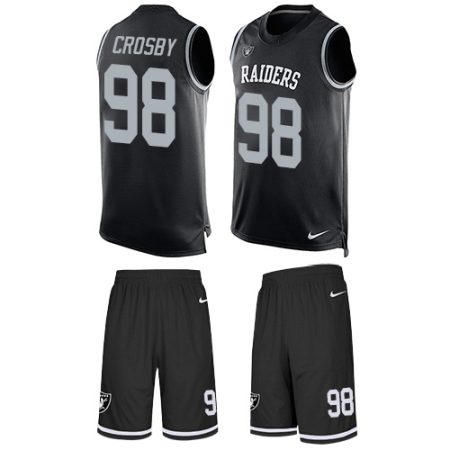 Raiders #98 Maxx Crosby Black Team Color Men's Stitched NFL Limited Tank Top Suit Jersey