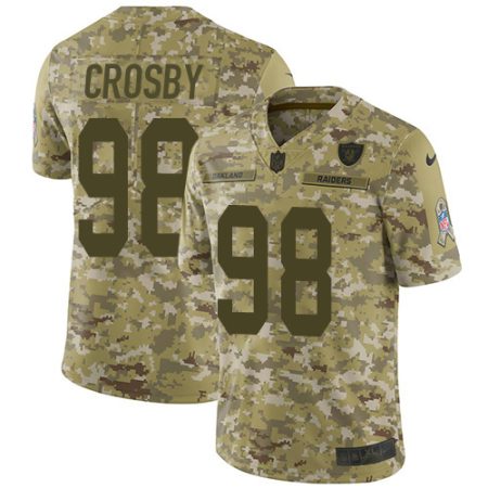 Raiders #98 Maxx Crosby Camo Men's Stitched NFL Limited 2018 Salute To Service Jersey