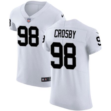 Raiders #98 Maxx Crosby White Men's Stitched NFL New Elite Jersey