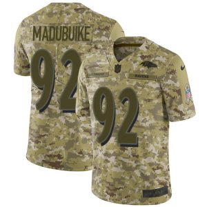 Ravens #92 Justin Madubuike Camo Men's Stitched NFL Limited 2018 Salute To Service Jersey