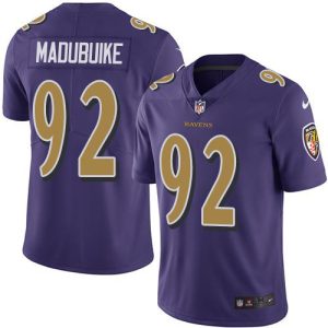 Ravens #92 Justin Madubuike Purple Men's Stitched NFL Limited Rush Jersey