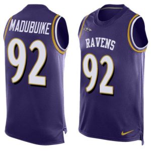 Ravens #92 Justin Madubuike Purple Team Color Men's Stitched NFL Limited Tank Top Jersey