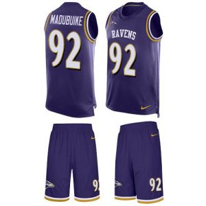 Ravens #92 Justin Madubuike Purple Team Color Men's Stitched NFL Limited Tank Top Suit Jersey