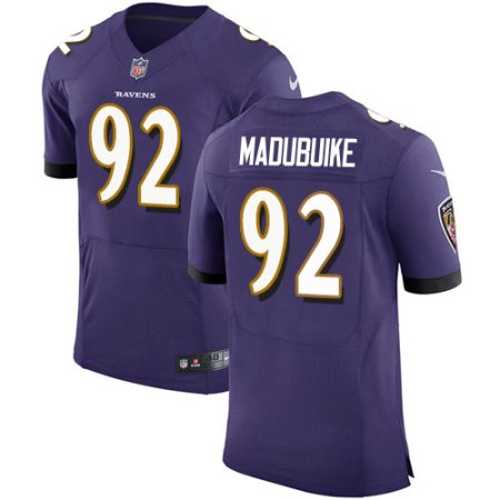 Ravens #92 Justin Madubuike Purple Team Color Men's Stitched NFL Vapor Untouchable Elite Jersey