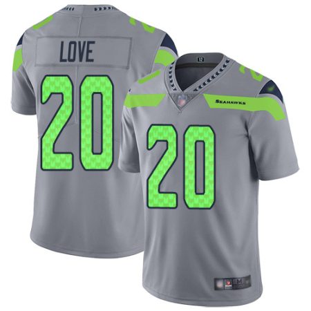 Seahawks #20 Julian Love Gray Men's Stitched NFL Limited Inverted Legend Jersey